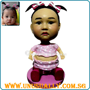 Custom 3D Caricature Lovely Cute Baby Girl Figurine